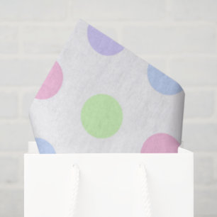 Papel De Seda Cumpleaños con lunares pastel de acuarela capricho