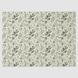 Papel De Seda Cumpleaños Cottagecore Botánico Verde Salvia para 