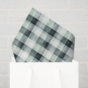 Papel De Seda Cumpleaños Cuadros Rayas Blanco Menta Negro
