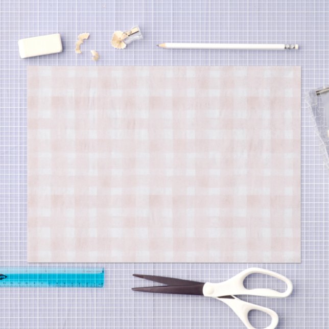 Papel De Seda Cumpleaños Cuadros Rayas Rosa Rosado Blanco (Artesanía)