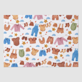 Papel De Seda Cumpleaños de Baby Clothes en Baby Shower