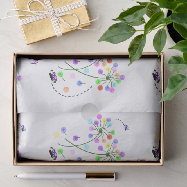Papel De Seda Cumpleaños de Baile de Mariposa (Regalo )