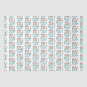 Papel De Seda Cumpleaños de Chicas del patrón de gato