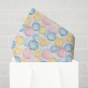 Papel De Seda Cumpleaños de chicle rosa azul amarillo