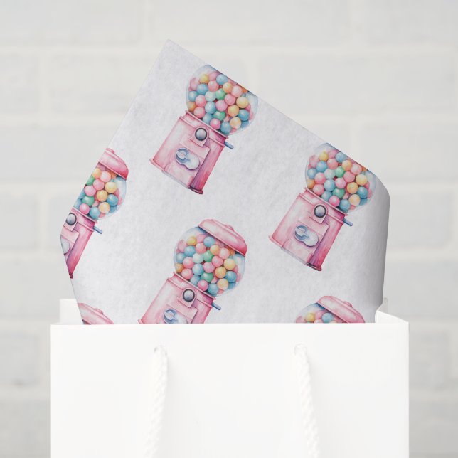 Papel De Seda Cumpleaños de chicle rosa azul amarillo (Bolsa de regalo)