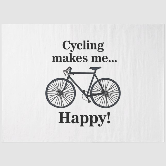 Papel De Seda Cumpleaños de Ciclista Bicicleta Ciclismo (Anverso)