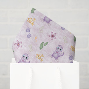 Papel De Seda Cumpleaños de dinosaurio para niñas lindas