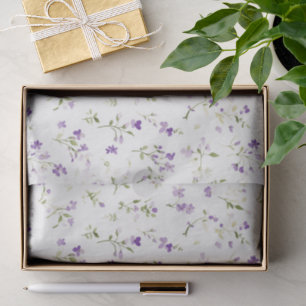 Papel De Seda Cumpleaños de Flores de Lavanda Bonitas