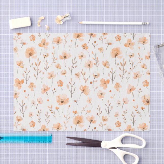 Papel De Seda Cumpleaños de Flores de Melocotón (Artesanía)