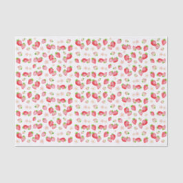 Papel De Seda Cumpleaños de Fresas Silvestres de color Agua