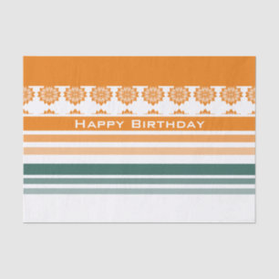 Papel De Seda Cumpleaños de impresión de franjas