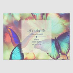 Papel De Seda Cumpleaños de la mariposa