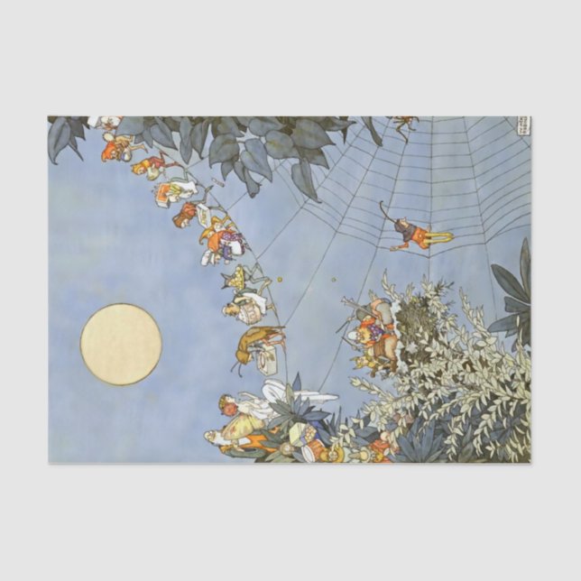 Papel De Seda "Cumpleaños de las Fas" por Heath Robinson (Anverso)