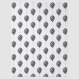 Papel De Seda Cumpleaños de los globos blancos y negros