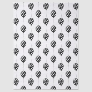 Papel De Seda Cumpleaños de los globos blancos y negros