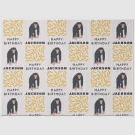 Papel De Seda Cumpleaños de los Monos y Chimpancés Personalizado