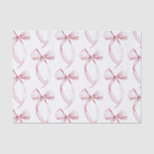 Papel De Seda Cumpleaños de los White Pink Bows