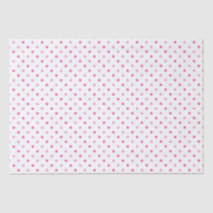 Papel De Seda Cumpleaños de lunares blancos y rosados