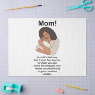 Papel De Seda Cumpleaños de Mamá Mamá Madre Cita