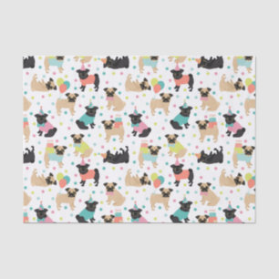 Papel De Seda Cumpleaños de Pug
