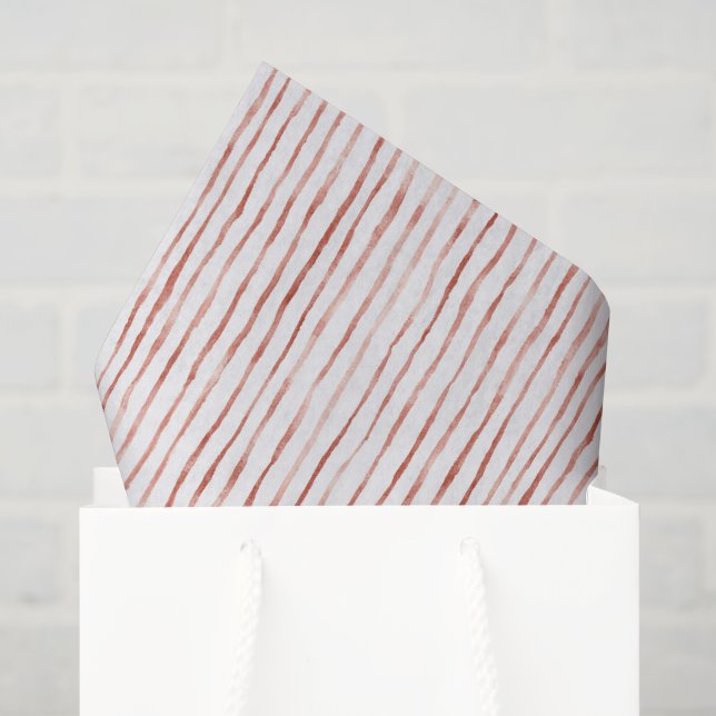 Papel De Seda Cumpleaños de Rayas Rojas (Bolsa de regalo)