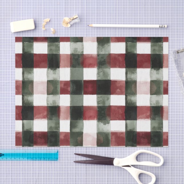 Papel De Seda Cumpleaños de Rayas Verdes Rojas (Artesanía)