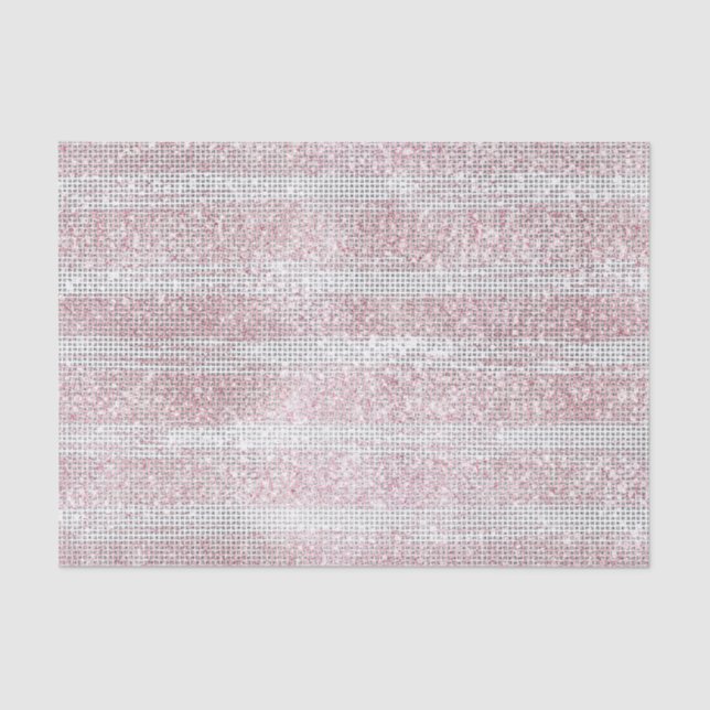 Papel De Seda Cumpleaños de Rubor White Sparkle (Anverso)