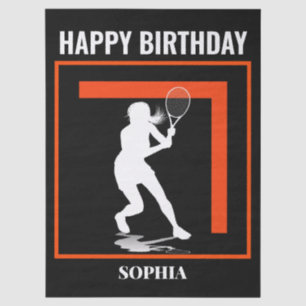 Papel De Seda Cumpleaños de tenis, jugadora de tenis