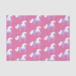Papel De Seda Cumpleaños de Unicornio Pink Purple