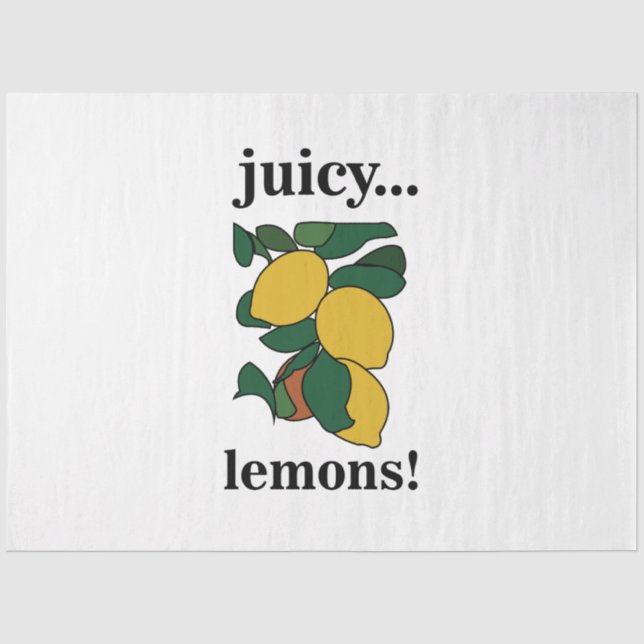 Papel De Seda Cumpleaños de verano con limón cítrico (Anverso)