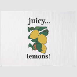 Papel De Seda Cumpleaños de verano de la fruta de cítricos limón