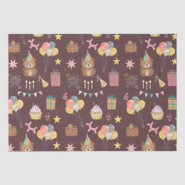 Papel De Seda Cumpleaños del Oso