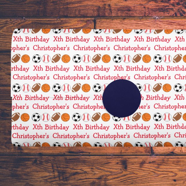 Papel De Seda Cumpleaños Deportivo (Subido por el creador)