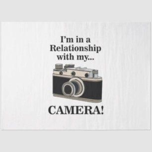 Papel De Seda Cumpleaños divertido de fotógrafo con cámara vinta