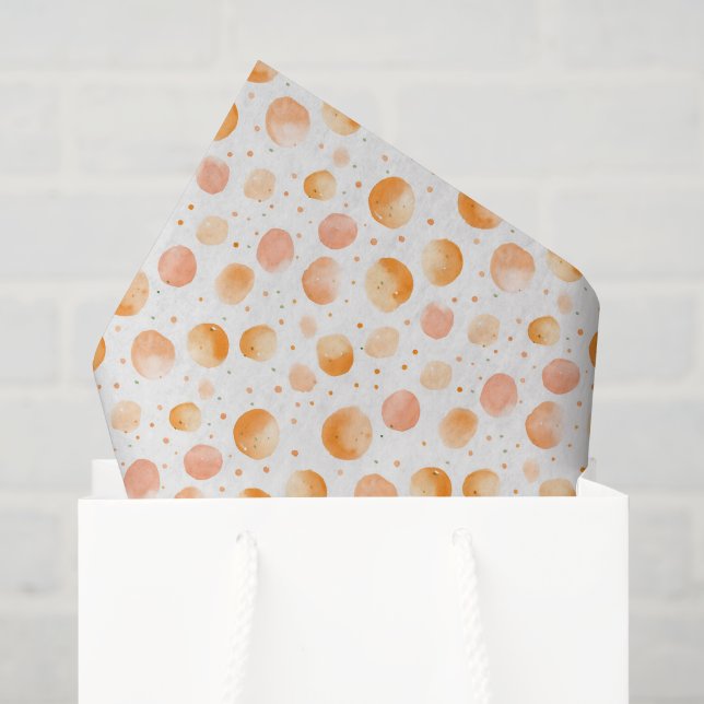 Papel De Seda Cumpleaños Fantasía de Lunares de Melocotón (Bolsa de regalo)