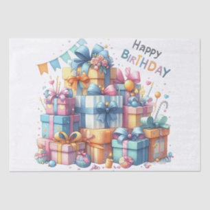 Papel De Seda Cumpleaños Feliz Festividad Para Todas Las Edades
