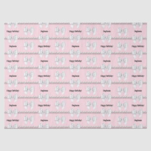 Papel De Seda Cumpleaños Feliz Glam Pink Tiffany Tema Bougie