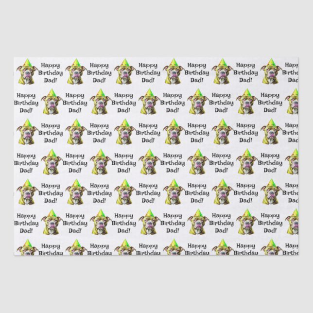 Papel De Seda Cumpleaños Feliz Personalizado (Añadir Nombre) Pit (Anverso)