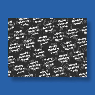 Papel De Seda cumpleaños feliz personalizado con cualquier edad