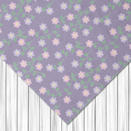 Papel De Seda Cumpleaños Floral Púrpura
