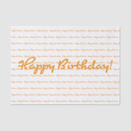 Papel De Seda Cumpleaños! Guión casual del naranja de otoño
