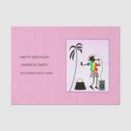 Papel De Seda Cumpleaños, Impresionante Dama DJ Music Star