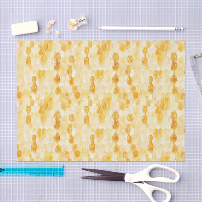 Papel De Seda Cumpleaños Miel Amarillo Dorado (Artesanía)