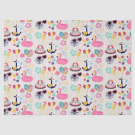 Papel De Seda Cumpleaños Náutico Adorable