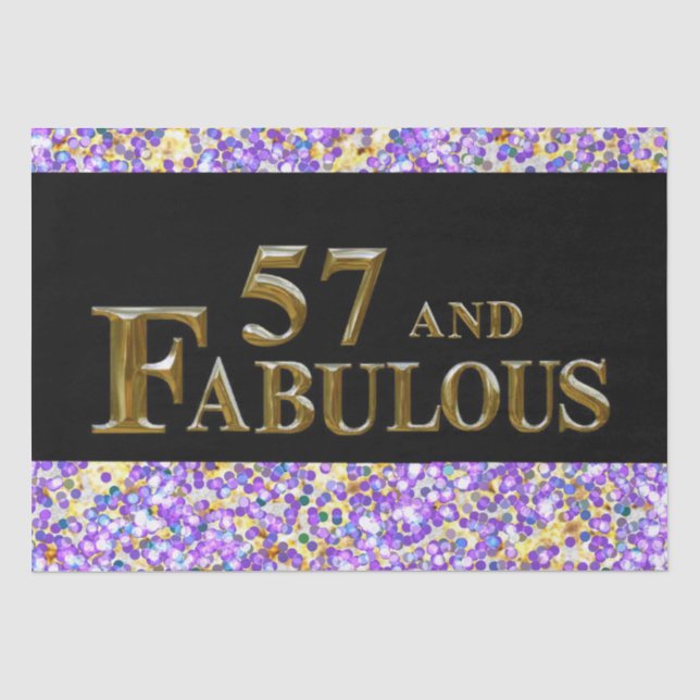 Papel De Seda Cumpleaños número 57 (Anverso)