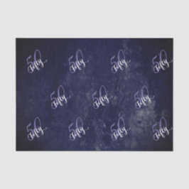 Papel De Seda Cumpleaños o aniversario | Púrpura Grunge EDITABLE