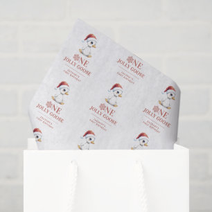 Papel De Seda Cumpleaños personalizado uno ganso alegre diciembr
