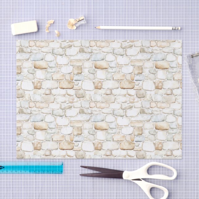 Papel De Seda Cumpleaños Piedras Falsas Gris Crema Blanco (Artesanía)