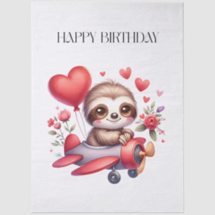 Papel De Seda Cumpleaños Piloto Perezoso