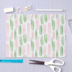 Papel De Seda Cumpleaños Rayas Blancas Verdes Rosadas Rubor